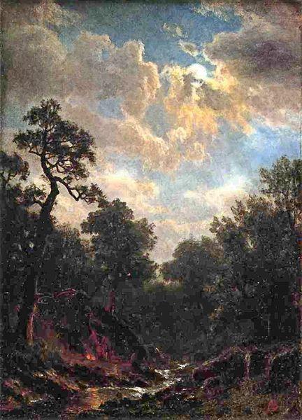 Albert Bierstadt Moonlit_Landscape